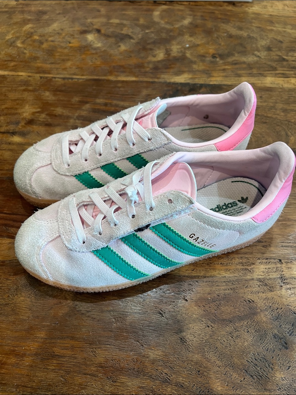 Kids Pink Adidas Gazelles